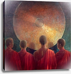 Постер Селигман Линкольн (совр) Young Monks with Gong