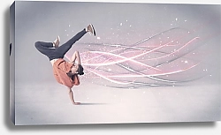 Постер Городской танцор со светящимися линиями