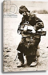 Постер Russian peasant playing hurdy gurdy, c.1880s