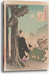 Постер Еситоси Цукиока Kazan temple moon