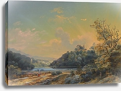 Постер Штунц Иоганн Батист Вид на романтическое уединение, недалеко от Арлесхайма в епископстве Базель