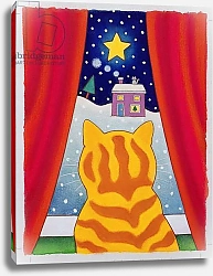 Постер Бакстер Кэти (совр) Cat at the Window