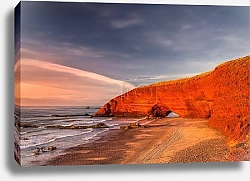 Постер Красные арки пляжа Легзира, Марокко, город Сиди Ифни