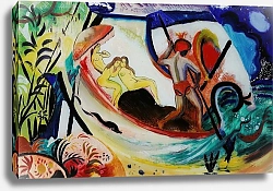 Постер Маке Август Three Girls in a Barque