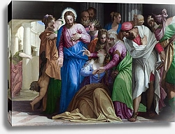 Постер Веронезе Паоло Christ addressing a Kneeling Woman