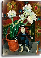 Постер Вакер Рудольф Stillleben mit blühendem Kaktus und Puppe