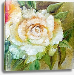 Постер Винтажные белые и желтые розы, деталь