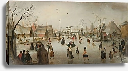 Постер Аверкамп Хендрик Катание на коньках в деревне