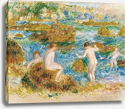 Постер Ренуар Пьер (Pierre-Auguste Renoir) Garçons nus dans les rochers à Guernsey, 1883