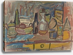 Постер Блондер Саша Martwa natura z butelkami i karafką