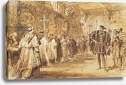 Постер Гиберрт Джон Сэр Henry VIII and Cardinal Thomas Wolsey, 1861