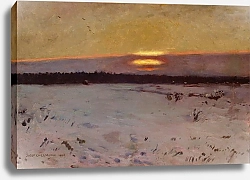 Постер Челмонский Юзеф Winter Sunset