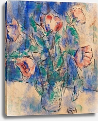Постер Рольфс Кристиан Rote Blumen in einer Vase