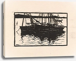 Постер Грондхаут Виллем Afgemeerde schepen in Concarneau