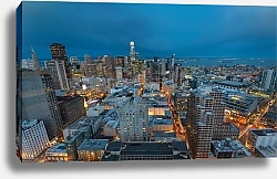 Постер Сан-Франциско: Утренний свет над небоскрёбами