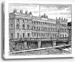 Постер Berlin Stock Exchange vintage engraving, 1890s.