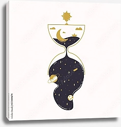 Постер Песочные часы показывают быстротечность времени