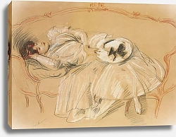 Постер Хеллеу Поль Jeune femme au divan