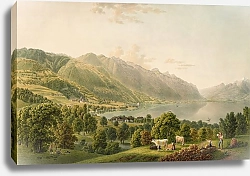 Постер Лори Габриэль Младшая Vue de Clarens et de l’extrémité orientale du lac de Genève