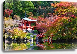 Постер Храм Дайгодзи осенью, Киото, Япония