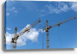 Постер Два подъемных крана