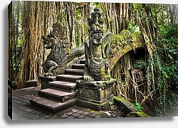 Постер  Мост в обезьяньем лесу, Убуд, Бали, Индонезия