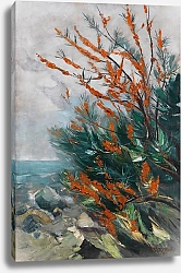 Постер Хагемайстер Карл Sanddornstrauch an der Meeresküste