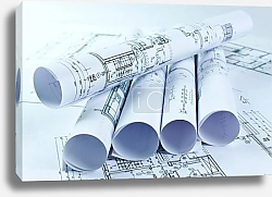Постер Чертежи будущих зданий