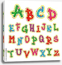 Постер Цветной детский английский алфавит