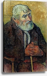 Постер Гоген Поль (Paul Gauguin) Portrait of an Old Man with a Stick, 1889-90