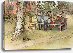 Постер Ларсон Карл Завтрак под Большой березой