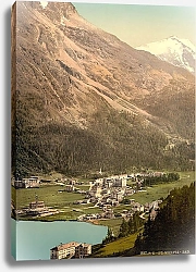 Постер Швейцария. Вид на город Санкт-Мориц