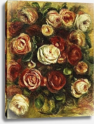 Постер Ренуар Пьер (Pierre-Auguste Renoir) Vase of Roses,
