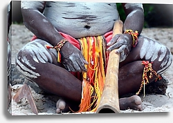 Постер Абориген с трубкой