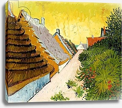 Постер Ван Гог Винсент (Vincent Van Gogh) Farmhouses at Saintes-Maries, June 1888
