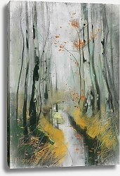 Постер Хагемайстер Карл Birken im Herbst am Bachlauf