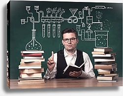 Постер Преподаватель в классе химии