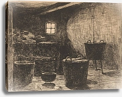 Постер Цварт Виллем Stookplaats in boerderij