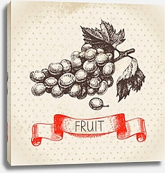 Постер Иллюстрация с виноградом