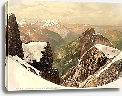 Постер Швейцария. Гора Титлис, вид Бернских Альп