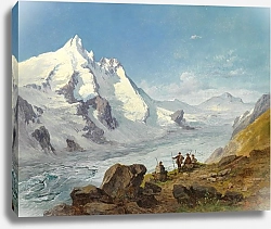 Постер Мюнш Леопольд Group of mountain climbers beside