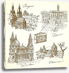 Постер Европа. Вектор