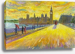 Постер Солнечный вечер у Биг Бена в Лондоне