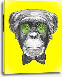 Постер Обезьяна в желтых очках