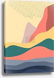 Постер Abstract contemporary. mountain landscape