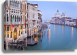 Постер Италия. Венеция. Гранд канал вечером