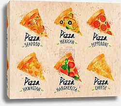 Постер Пицца разных видов
