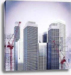 Постер Строительство высотных офисных зданий