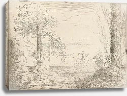 Постер Руссель Кер-Ксавье Nymphe assise accoudée au pied d’un arbre