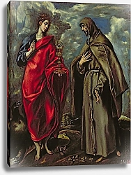 Постер Эль Греко St. John the Evangelist and St. Francis, c.1600